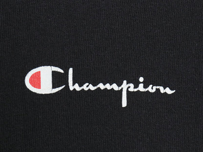 90s チャンピオン スクリプト ロゴ プリント 半袖 Tシャツ メンズ XL 古着 オールド 100% ヘビーウェイト コットン 目付き 大きいサイズ 黒