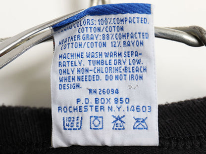 90s チャンピオン スクリプト ロゴ プリント 半袖 Tシャツ メンズ XL 古着 オールド 100% ヘビーウェイト コットン 目付き 大きいサイズ 黒
