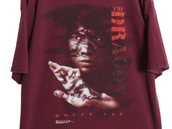 90s 00s ★ ブルースリー イラスト プリント Tシャツ メンズ XL / 古着 オールド オフィシャル ムービー 映画 俳優 ドラゴン グラフィック