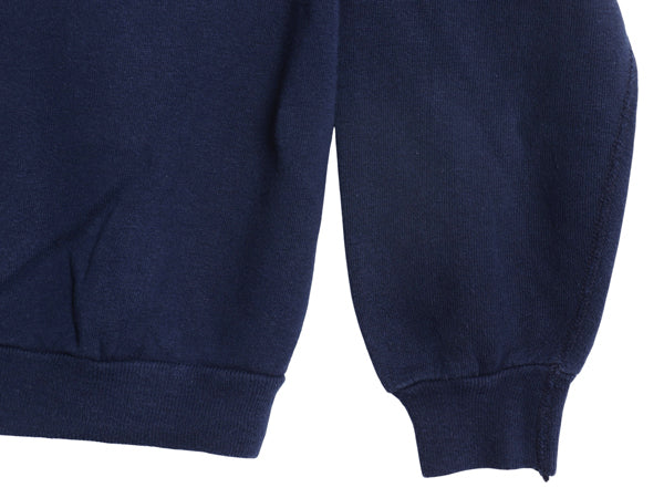 70s USA製 モト グッツィ イラスト プリント スウェット L 小さめ メンズ S 程 ヴィンテージ バイク グラフィック トレーナー 裏起毛 紺