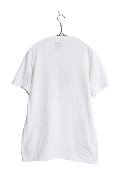 90s ジョーク キャラクター イラスト プリント Tシャツ メンズ L オールド 企業 アート グラフィック ヘビーウェイト シングルステッチ 白