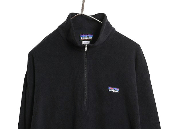 パタゴニア シンチラ マイクロD ハーフジップ フリース プルオーバー メンズ XL / 13年製 ロンT 長袖 Tシャツ ハイネック 大きいサイズ 黒