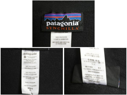 パタゴニア シンチラ マイクロD ハーフジップ フリース プルオーバー メンズ XL / 13年製 ロンT 長袖 Tシャツ ハイネック 大きいサイズ 黒