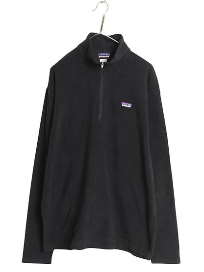 パタゴニア シンチラ マイクロD ハーフジップ フリース プルオーバー メンズ XL / 13年製 ロンT 長袖 Tシャツ ハイネック 大きいサイズ 黒