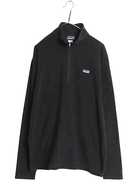 パタゴニア シンチラ マイクロD ハーフジップ フリース プルオーバー メンズ XL / 13年製 ロンT 長袖 Tシャツ ハイネック 大きいサイズ 黒