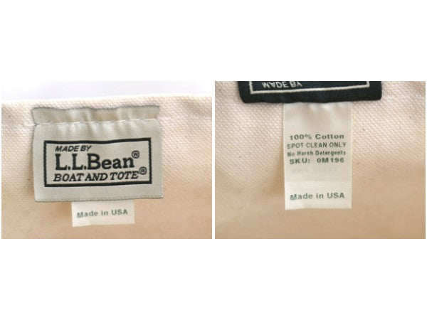 00's USA製 エルエルビーン キャンバス トート バッグ MEDIUM オールド アウトドア オープントップ ハンドバッグ ツートン 廃盤カラー 無地