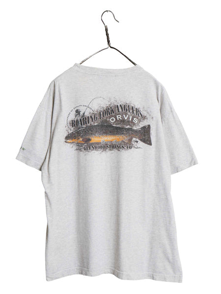 00s オービス フィッシュ イラスト プリント Tシャツ メンズ L 程/ オールド アウトドア アート グラフィック フィッシング ヘビーウェイト