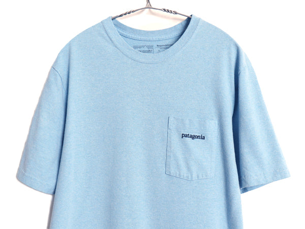パタゴニア ポケット付き 両面 プリント 半袖 Tシャツ メンズ M 19年製 アウトドア ポケT バックプリント カットソー グラフィック アート