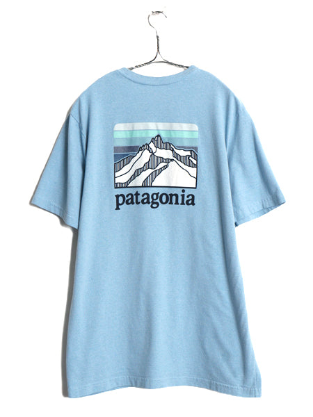 パタゴニア ポケット付き 両面 プリント 半袖 Tシャツ メンズ M 19年製 アウトドア ポケT バックプリント カットソー グラフィック アート