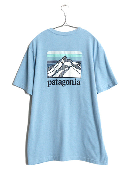 パタゴニア ポケット付き 両面 プリント 半袖 Tシャツ メンズ M 19年製 アウトドア ポケT バックプリント カットソー グラフィック アート