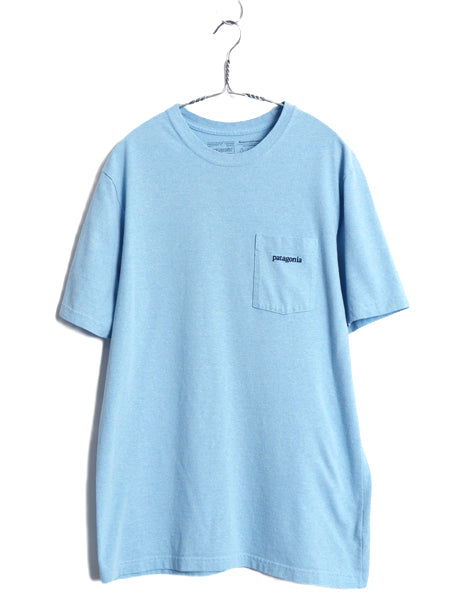 パタゴニア ポケット付き 両面 プリント 半袖 Tシャツ メンズ M 19年製 アウトドア ポケT バックプリント カットソー グラフィック アート