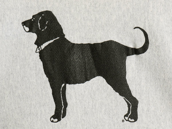 90s The Black Dog ドッグ プリント スウェット メンズ レディース L 程 古着 オールド トレーナー 裏起毛 ヘビーウェイト リバース タイプ