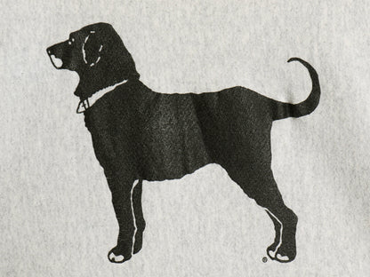90s The Black Dog ドッグ プリント スウェット メンズ レディース L 程 古着 オールド トレーナー 裏起毛 ヘビーウェイト リバース タイプ
