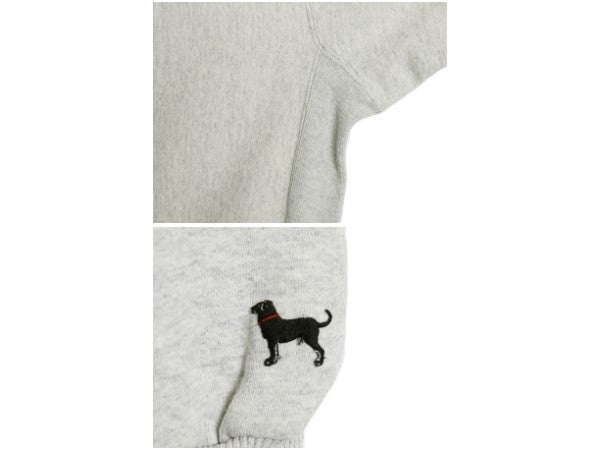 90s The Black Dog ドッグ プリント スウェット メンズ レディース L 程 古着 オールド トレーナー 裏起毛 ヘビーウェイト リバース タイプ