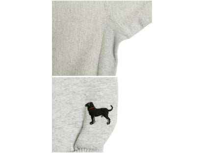 90s The Black Dog ドッグ プリント スウェット メンズ レディース L 程 古着 オールド トレーナー 裏起毛 ヘビーウェイト リバース タイプ