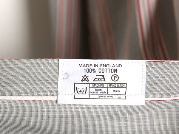 80s 90s イギリス製 ★ アクアスキュータム ストライプ クレリック シャツ メンズ L 程/ 古着 ダブルカフス ドレス フォーマル コットン 白