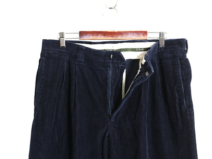 エルエルビーン 太畝 コーデュロイ パンツ メンズ 実寸 38 29 / アウトドア ツータック スラックス ストレート コーズ 裾ダブル トラウザー