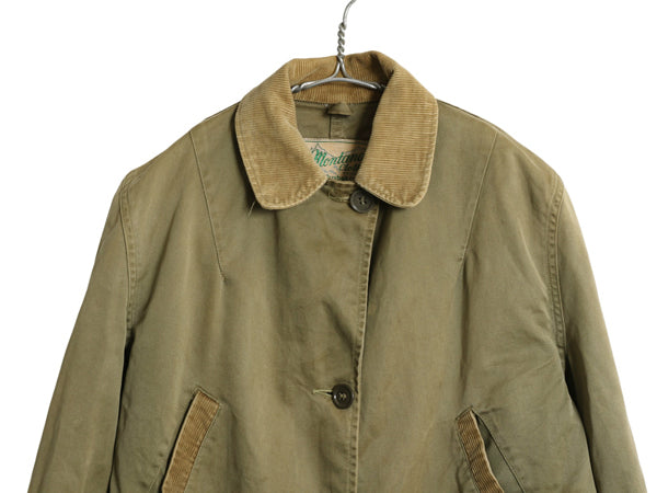 50s ダックスバック コットン ハンティング ジャケット レディース L 程/ ヴィンテージ フィールド コート カバーオール ブルゾン カーキ
