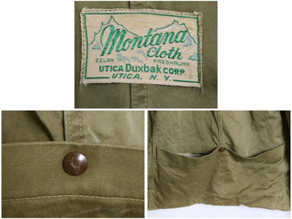 50s ダックスバック コットン ハンティング ジャケット レディース L 程/ ヴィンテージ フィールド コート カバーオール ブルゾン カーキ