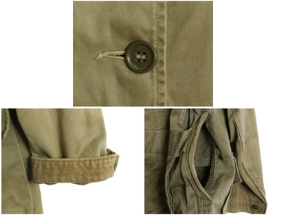 50s ダックスバック コットン ハンティング ジャケット レディース L 程/ ヴィンテージ フィールド コート カバーオール ブルゾン カーキ