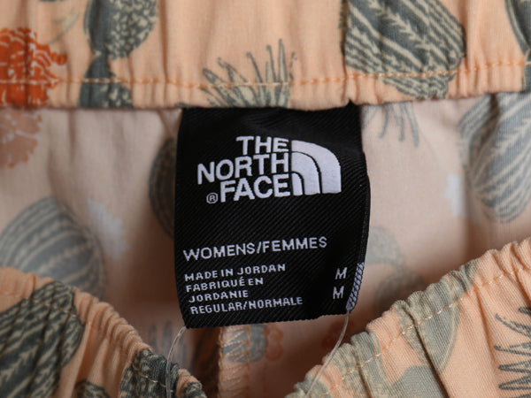 デッドストック ノースフェイス 総柄 ショートパンツ レディース M / ストレッチ ナイロン ショーツ 短パン 海パン 水陸両用 スイム サーフ