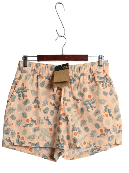 デッドストック ノースフェイス 総柄 ショートパンツ レディース M / ストレッチ ナイロン ショーツ 短パン 海パン 水陸両用 スイム サーフ