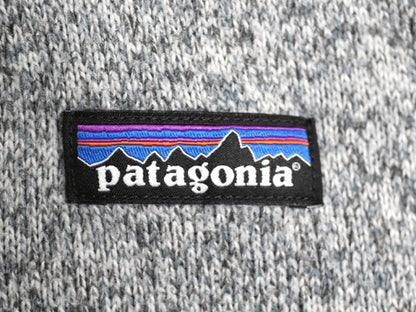 パタゴニア ベターセーター ベスト メンズ L 古着 16年製 フリース セーター 前開き フルジップ アウトドア 重ね着 ワンポイント 杢 グレー
