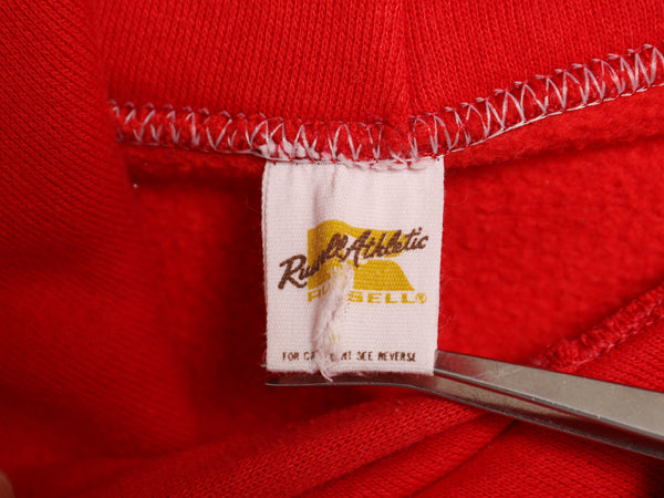 70s 80s USA製 ビリージョエル イラスト プリント スウェット パーカー L 小さめ メンズ M 程 ヴィンテージ トレーナー ロック 音物 当時物