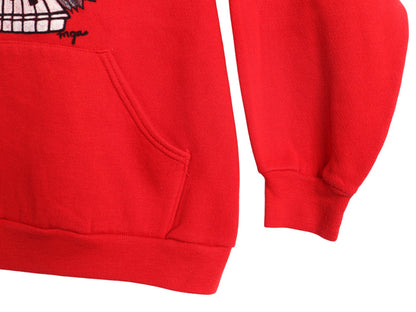 70s 80s USA製 ビリージョエル イラスト プリント スウェット パーカー L 小さめ メンズ M 程 ヴィンテージ トレーナー ロック 音物 当時物