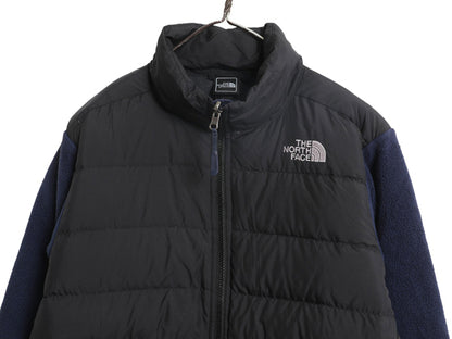 US企画 ノースフェイス デナリ ダウン ジャケット ボーイズ XL メンズ S 程/ アウトドア 550フィル フリース ブルゾン フルジップ ツートン
