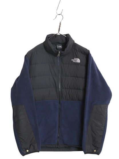 US企画 ノースフェイス デナリ ダウン ジャケット ボーイズ XL メンズ S 程/ アウトドア 550フィル フリース ブルゾン フルジップ ツートン