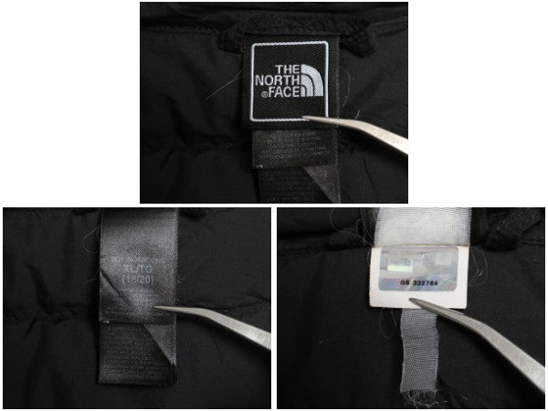 US企画 ノースフェイス デナリ ダウン ジャケット ボーイズ XL メンズ S 程/ アウトドア 550フィル フリース ブルゾン フルジップ ツートン