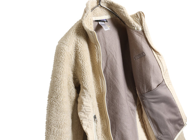 パタゴニア クラシック レトロX ジャケット レディース S 11年製 パイル フリース ボア フルジップ ハイネック 廃盤 ナチュラル アウトドア