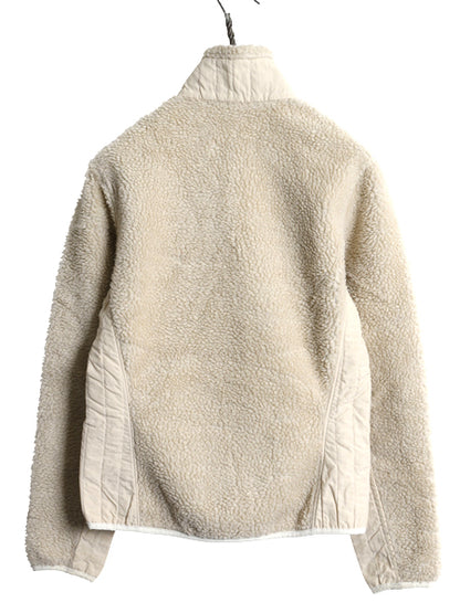 パタゴニア クラシック レトロX ジャケット レディース S 11年製 パイル フリース ボア フルジップ ハイネック 廃盤 ナチュラル アウトドア