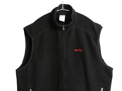 パタゴニア シンチラ フリース ベスト メンズ XL / 09年製 重ね着 フルジップ 前開き アウトドア ハイネック ブラック 企業 大きいサイズ