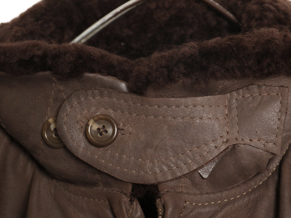  80s ★ 本革 レザー G-1 フライト ジャケット 46 メンズ XL / 民間 古着 ヴィンテージ 革ジャン ボンバー 茶 ジャンパー ブルゾン 襟 ボア