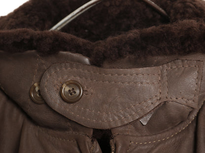  80s ★ 本革 レザー G-1 フライト ジャケット 46 メンズ XL / 民間 古着 ヴィンテージ 革ジャン ボンバー 茶 ジャンパー ブルゾン 襟 ボア