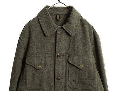 00s ★ ポロ ラルフローレン ウール ロガー ジャケット メンズ L / シングル マッキーノ クルーザー タイプ ハンティング ワーク オリーブ