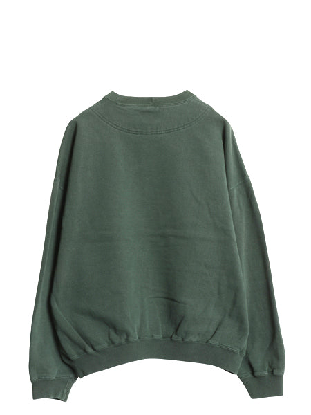 90s オールド ギャップ 無地 スウェット メンズ レディース М / 古着 トレーナー 前V 裏起毛 ブランク ソリッド ヘビーウェイト グリーン