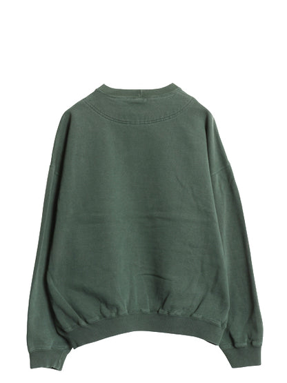 90s オールド ギャップ 無地 スウェット メンズ レディース М / 古着 トレーナー 前V 裏起毛 ブランク ソリッド ヘビーウェイト グリーン