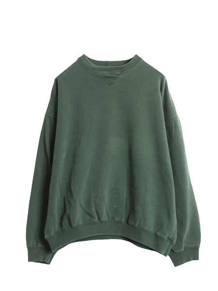 90s オールド ギャップ 無地 スウェット メンズ レディース М / 古着 トレーナー 前V 裏起毛 ブランク ソリッド ヘビーウェイト グリーン