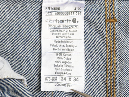 カーハート ダブルニー デニム ペインター パンツ メンズ 34 34 古着 ジーパン ジーンズ ワーク ストレート ヘビーウェイト ボトムス 濃紺