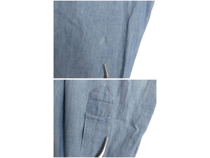 90s ラルフローレン ボタンダウン 長袖 シャンブレー シャツ メンズ XL オールド ポロ 100% コットン 長袖シャツ 大きいサイズ シンプル 青