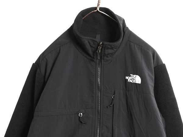 ノースフェイス デナリ ジャケット メンズ М 古着 アウトドア フリース ナイロン ブルゾン ジャンパー ハイネック フルジップ アウター 黒