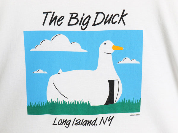 90s USA製 The Big Duck アート イラスト プリント 半袖 Tシャツ メンズ XXL オールド シングルステッチ アヒル アニマル 大きいサイズ 白