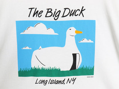 90s USA製 The Big Duck アート イラスト プリント 半袖 Tシャツ メンズ XXL オールド シングルステッチ アヒル アニマル 大きいサイズ 白
