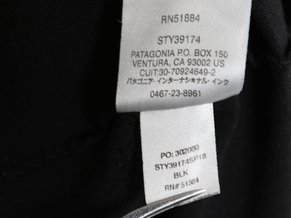 パタゴニア 両面 プリント 半袖 Tシャツ メンズ M / 18年製 アウトドア P6 ボックスロゴ バックプリント クルーネック カットソー ブラック