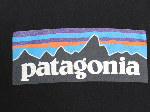 パタゴニア 両面 プリント 半袖 Tシャツ メンズ M / 18年製 アウトドア P6 ボックスロゴ バックプリント クルーネック カットソー ブラック