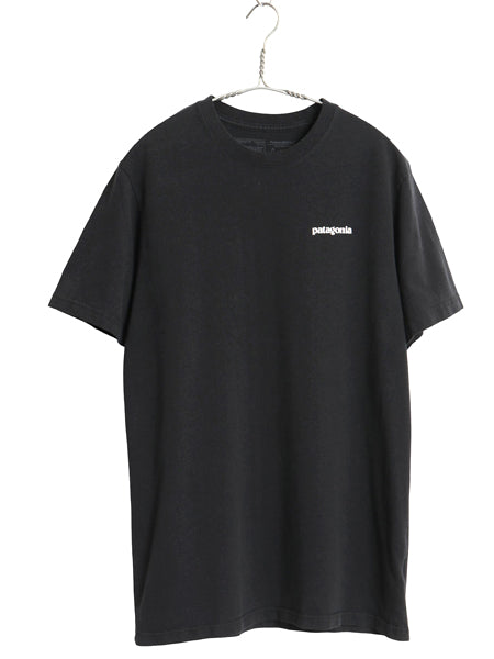 パタゴニア 両面 プリント 半袖 Tシャツ メンズ M / 18年製 アウトドア P6 ボックスロゴ バックプリント クルーネック カットソー ブラック