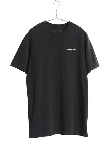 パタゴニア 両面 プリント 半袖 Tシャツ メンズ M / 18年製 アウトドア P6 ボックスロゴ バックプリント クルーネック カットソー ブラック